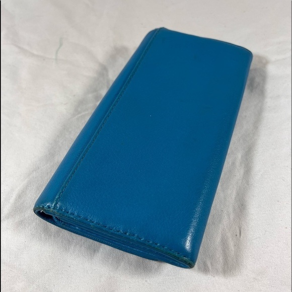 AUTHENTIC MK - MICHAEL KORS GENUINE LEATHER Aqua Blue SHOULDER BAG with WALLET - Picture 13 of 16